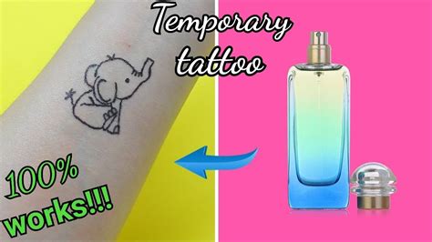 homemade fake tattoo with perfume|temporary tattoo hack with perfume.